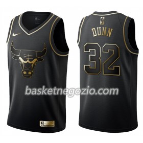 Canotte Uomo Chicago Bulls Kris Dunn 32 Nike Nero Golden Edition Swingman